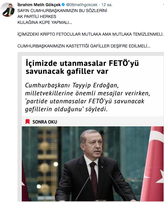 Melih Gökçek'ten bomba FETÖ paylaşımı! Kimi kast etti? - Resim: 4