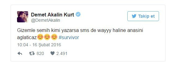 Ünlülerin ilginç 'Survivor' paylaşımları - Resim: 2