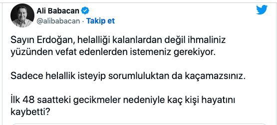 Deva Partisi Lideri Babacan'dan Erdoğan'a helallik çıkışı! Sorumluluktan kaçamazsın - Resim: 0