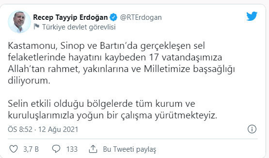 Cumhurbaşkanı Erdoğan: 17 kişi hayatını kaybetti - Resim: 0