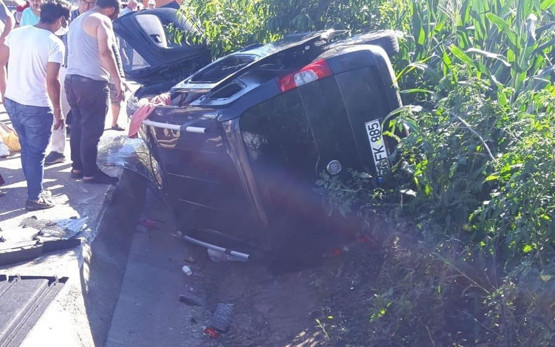 Giresun'da feci kaza! Otomobil su kanalına uçtu polis öldü, eşi ve 3 çocuğu yaralandı - Resim: 0