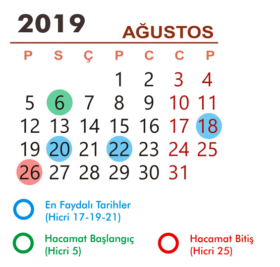 Hacamat günleri Ağustos 2019 hangi günler yapılır? - Resim: 0