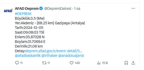 Antalya yine sallandı! AFAD son verileri açıkladı - Resim: 0