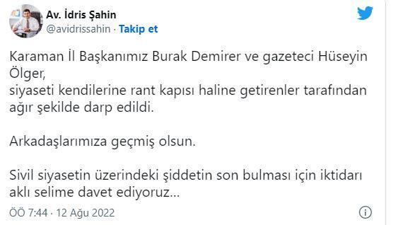 DEVA Partili il Başkanı ve gazeteci saldırıya uğradı: Bizi yıldıramazsınız - Resim: 1