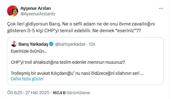 Ayşenur Arslan'dan Yarkadaş'a: Çok ileri gidiyorsun Barış... - Resim: 1