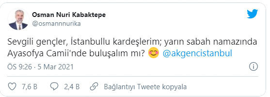 AK Parti İstanbul İl Başkanı Kabaktepe'den gençlere davet - Resim: 0