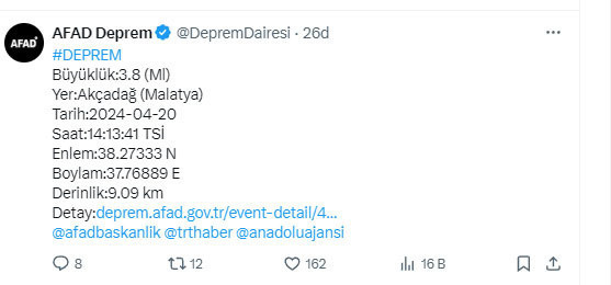 Malatya'da deprem paniği! AFAD'dan açıklama geldi - Resim: 0