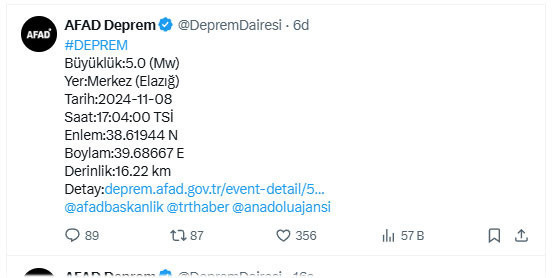Elazığ'da panik yaratan deprem! AFAD'dan açıklama geldi - Resim: 0