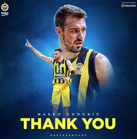 Fenerbahçe Memphis Grizzlies'e transfer olan Guduric'e teşekkür etti - Resim: 0
