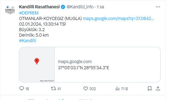 Muğla'da deprem oldu! Kandilli Rasathanesi şiddetini duyurdu - Resim: 0