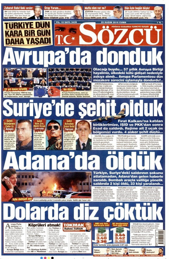Gazete manşetleri 26 Kasım 2016 bugünkü gazeteler  - Resim: 4