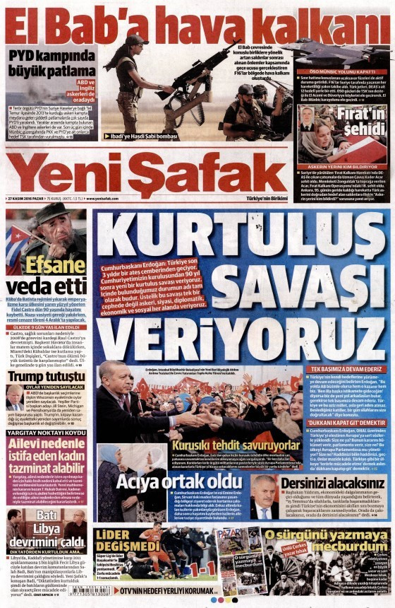 Gazete manşetleri 27 Kasım 2016 bugünkü gazeteler  - Resim: 4