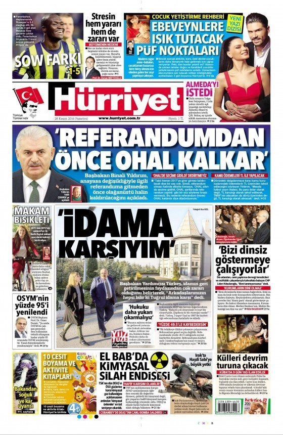 Gazete manşetleri Hürriyet - Milliyet - Sözcü ne yazdı? - Resim: 1