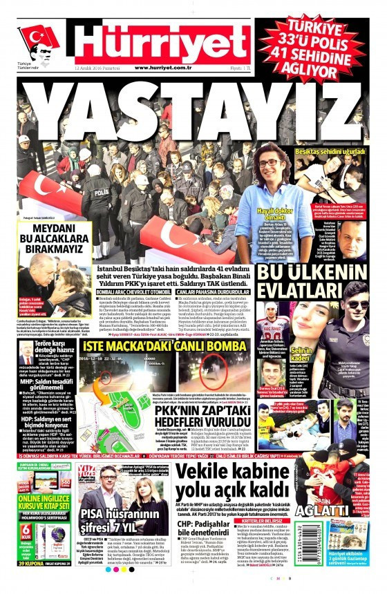 Gazete manşetleri Sözcü - Hürriyet - Cumhuriyet ne yazdı? - Resim: 1