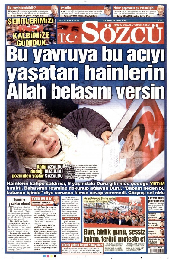 Gazete manşetleri Sözcü - Hürriyet - Habertürk ne yazdı? - Resim: 4