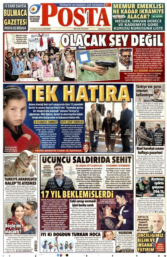 Gazete manşetleri Hürriyet - Sözcü - Cumhuriyet ne yazdı? - Resim: 3