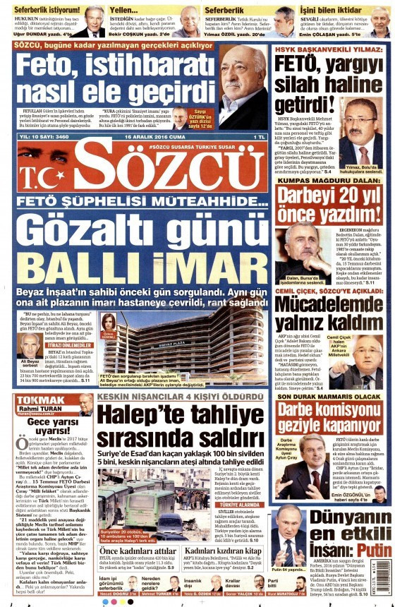 Gazete manşetleri Sözcü - Hürriyet - Cumhuriyet ne yazdı? - Resim: 4