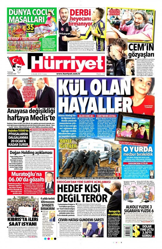 Gazete manşetleri Sözcü - Habertürk- Hürriyet ne yazdı? - Resim: 1