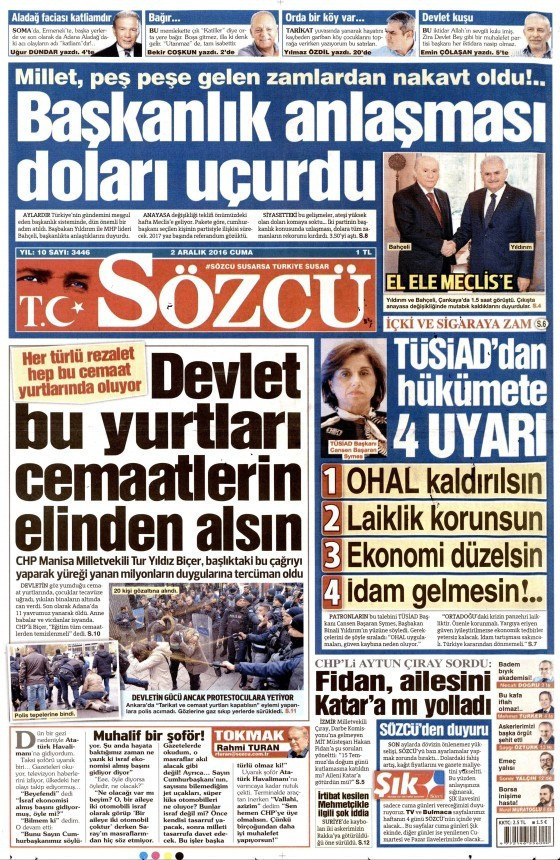 Gazete manşetleri Sözcü - Habertürk- Hürriyet ne yazdı? - Resim: 4
