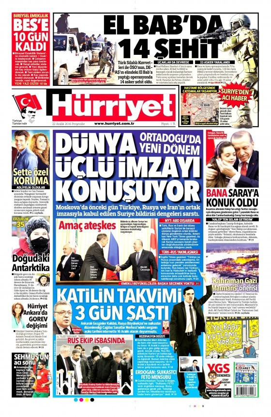 Gazete manşetleri Hürriyet - Sözcü - Cumhuriyet ne yazdı? - Resim: 1
