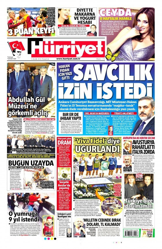 Gazete manşetleri Sözcü - Habertürk- Hürriyet ne yazdı? - Resim: 1