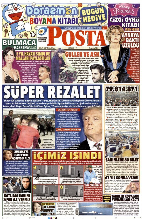 Gazete manşetleri Hürriyet - Sözcü - Yeni Şafak 1 Şubat 2017 neler var? - Resim: 3