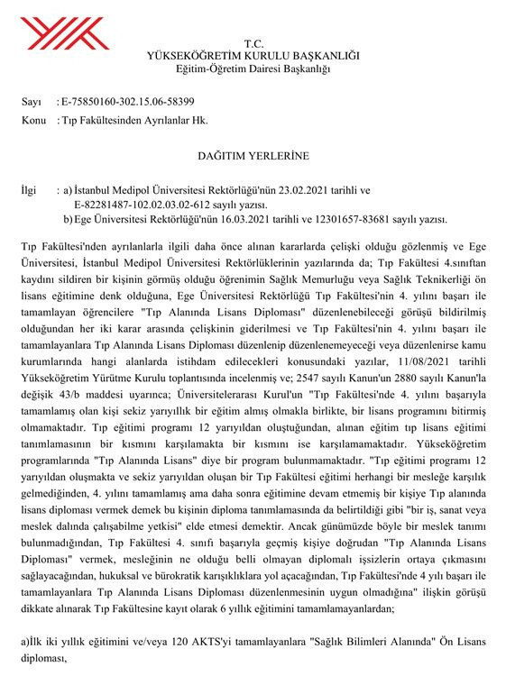 YÖK'ten TIP eğitimini yarıda bırakanlar için flaş karar - Resim: 0