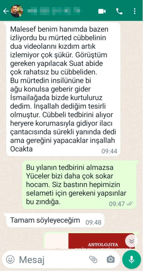 FETÖ'den Cübbeli Ahmet'i zehirleme planı Özgür Bursalı olay yazışmaları paylaştı - Resim: 3