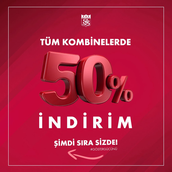 Sivasspor’dan kombinelere yüzde 50 indirim yapıldı - Resim: 0