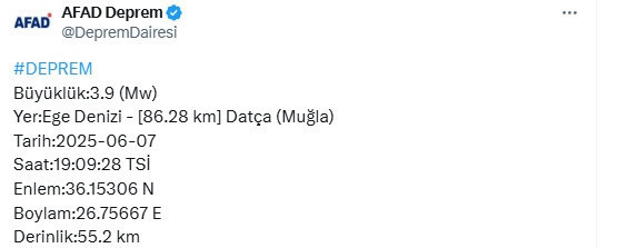 Ege Denizi beşik gibi! Bir deprem daha... - Resim: 0