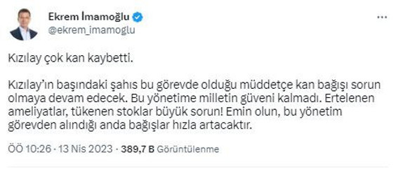 İBB Başkanı Ekrem İmamoğlu'ndan Kızılay Başkanı Kerem Kınık'a sert sözler - Resim: 0