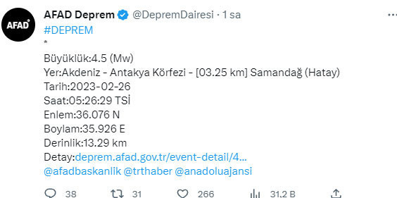 Kahramanmaraş ve Hatay'da panik yaratan deprem! AFAD duyurdu - Resim: 0