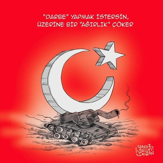 15 Temmuz çizimleri! Darbenin en çarpıcı karikatürleri - Resim: 2