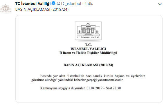 İstanbul Valiliği duyurdu: Gözaltı yok! - Resim: 0