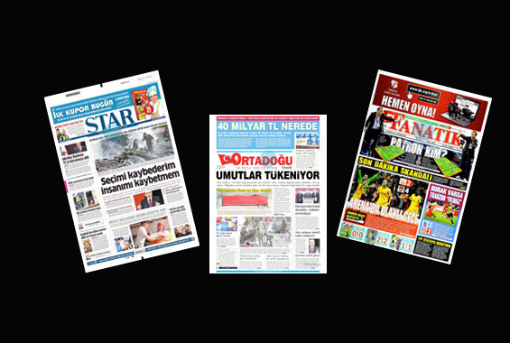 Tek tıkla günün en çarpıcı manşetleri - Resim: 1