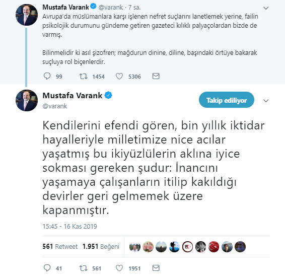 Varank'tan sert tepki: Asıl şizofren suçluya rol biçendir - Resim: 0