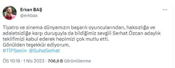 Oyuncu Serhat Özcan milletvekili aday adayı oldu! Partinin genel başkanı duyurdu - Resim: 0