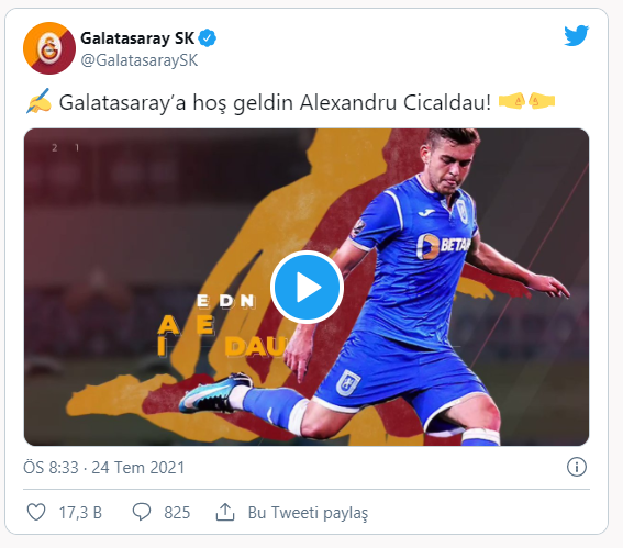 Alexandru Cicaldau, resmen Galatasaray'da - Resim: 0