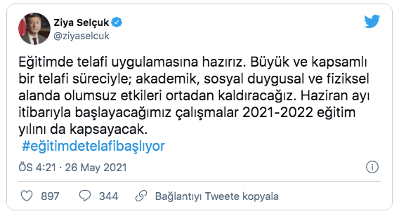 Ziya Selçuk duyurdu: Eğitimde telafiye başlıyoruz - Resim: 0