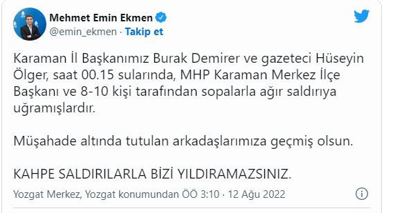 DEVA Partili il Başkanı ve gazeteci saldırıya uğradı: Bizi yıldıramazsınız - Resim: 0