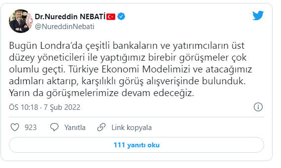 Bakan Nebati: Londra'daki görüşmeler çok olumlu geçti - Resim: 0