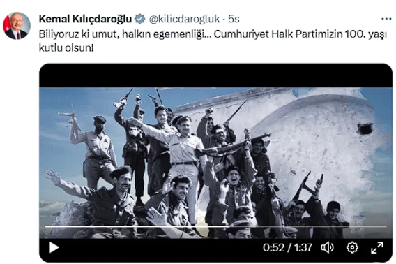 CHP'nin 100. yıl videosundaki 'EOKA' skandalına sert çıkış: A be gerizekalı! - Resim: 1