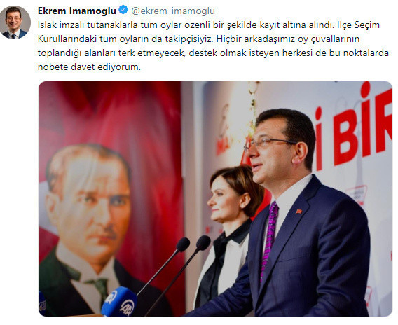 İmamoğlu'ndan CHP'lilere nöbet çağrısı - Resim: 0