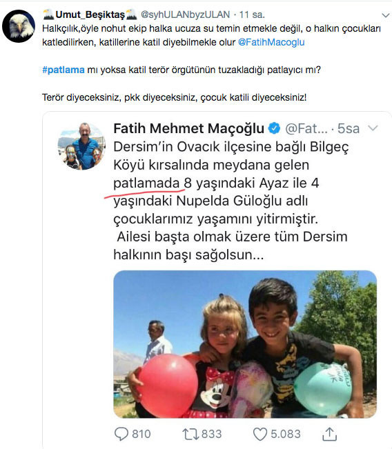 Tunceli'de iki kardeşin öldüğü 'patlama' TT oldu Fatih Maçoğlu'ndan olay tweet - Resim: 3