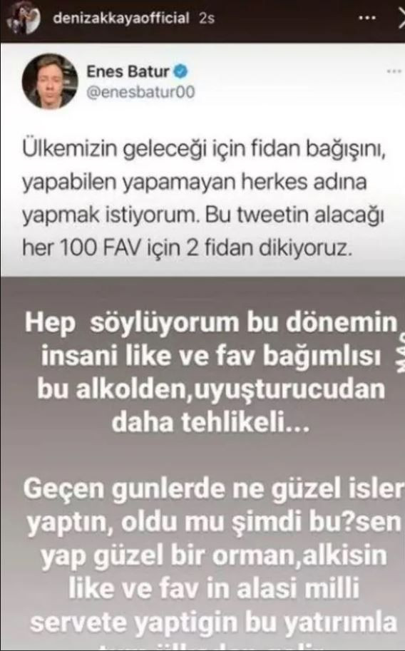 Enes Batur'dan tepki çeken yangın paylaşımı: Her fav 2 fidan... - Resim: 3