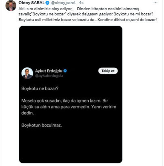 Cumhurbaşkanı Başdanışmanı Oktay Saral'dan CHP'li Erdoğdu'ya tepki - Resim: 0