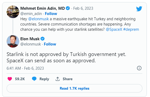Elon Musk'tan depremle ilgili çağrıya yanıt: Onaylanırsa gönderebiliriz - Resim: 0
