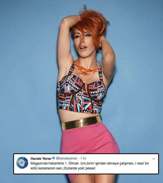 Kavgaya Hande Yener de dahil oldu "Sen nasıl bir kötü karaktersin" - Resim: 3