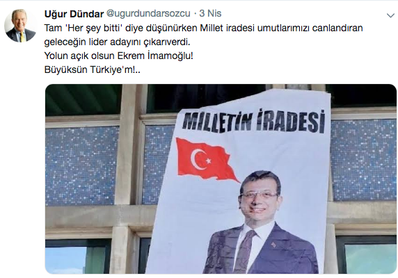 Uğur Dündar'dan Binali Yıldırım açıklaması : 'Niyeti ortaya çıktı' - Resim: 2