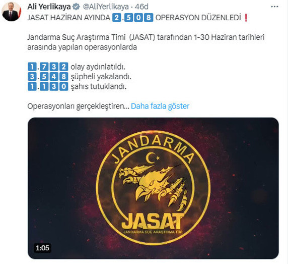 Bakan Ali Yerlikaya duyurdu: 1732 olay aydınlatıldı, 3 bin 548 şüpheli tutuklandı - Resim: 0